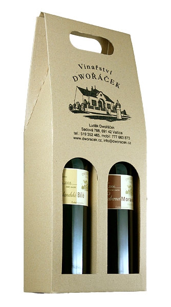  Vinařství Dwořáček - Papírový karton s logem - Dárkové balení